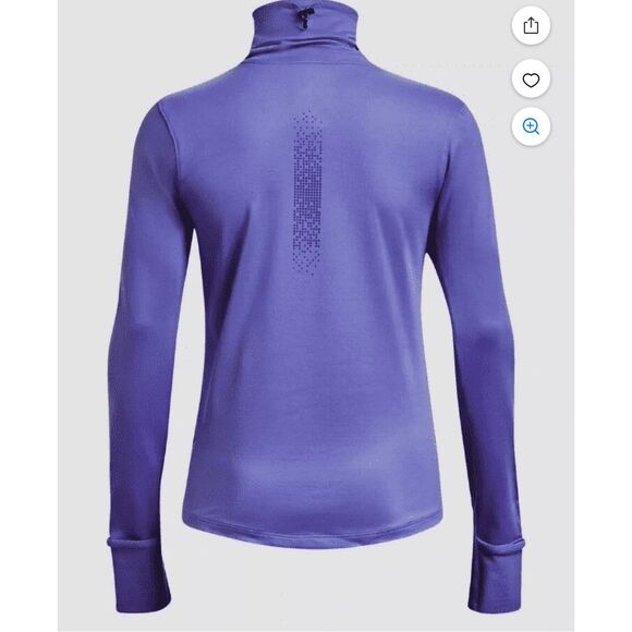 Under Armour $65 Women's Infrared Up the Pace Funnel Long-Sleeve Shirt Brilliant - Picture 10 of 10